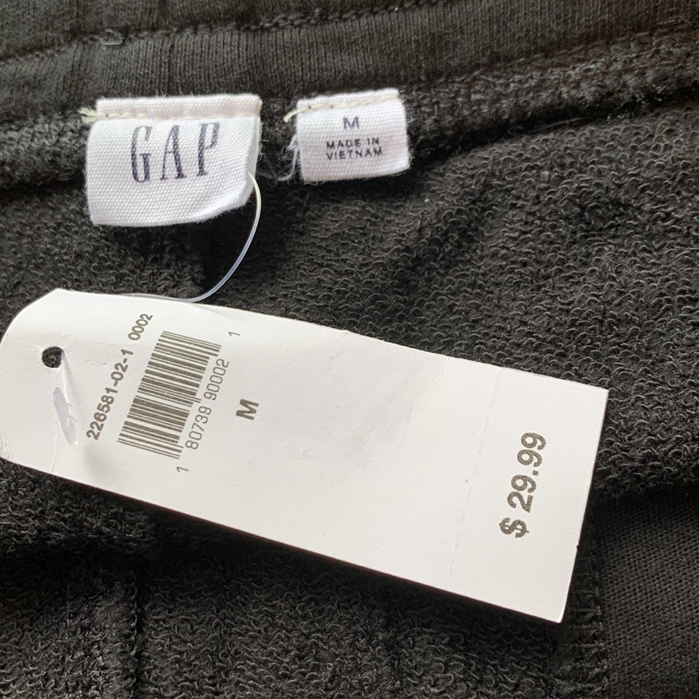 New with Tags Gap Men’s Black Drawstring Sweat Shorts Size Medium - Picture 5 of 5